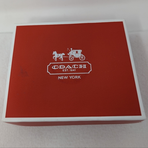 Women's Coach Bee Print Mini Coin/Card/Key Multi-Color Skinny Case - Picture 9 of 9